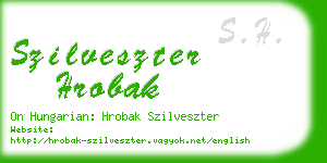 szilveszter hrobak business card